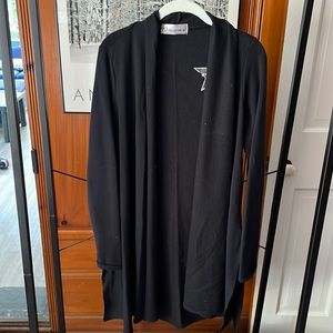 Peloton brand long open front sweatshirt